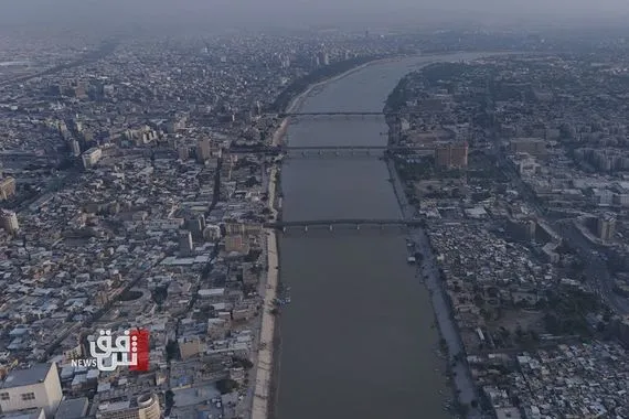 بغداد ودجلة بلا غطاء اخضر.. درون شفق ترصد حصار البنيان للنهر (صور)