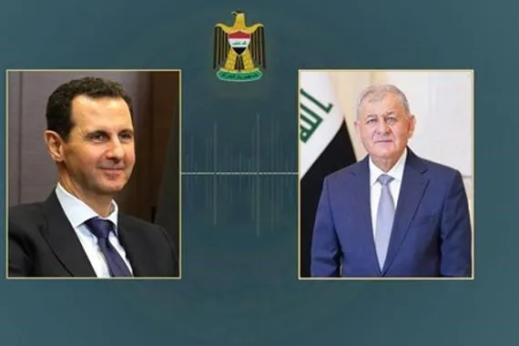 رئيس الجمهورية يتلقى اتصالاً هاتفياً من الأسد