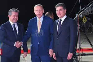 أردوغان يغادر أربيل مختتماً زيارة العراق