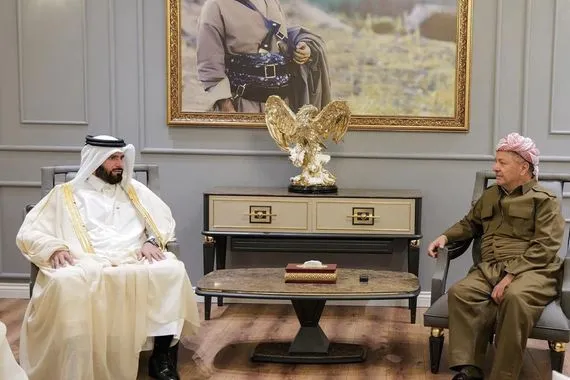 أمير قطر يعزي مسعود بارزاني بوفاة شقيقته