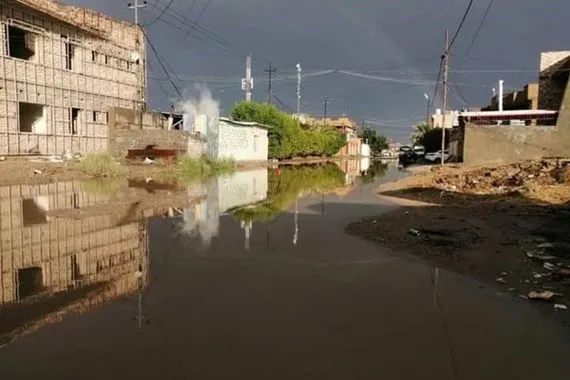 بسبب الامطار ... تعرض احياء في محافظة الانبار للغرق