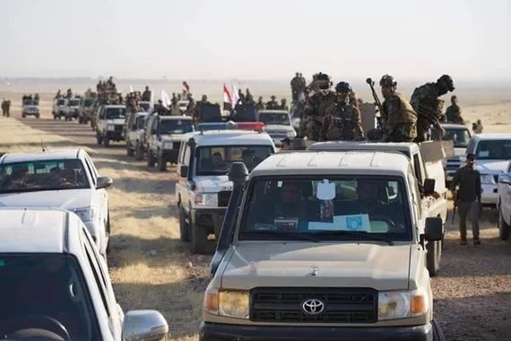 الحشد الشعبي يفتش جنوب نهر نارين بمحافظة ديالى