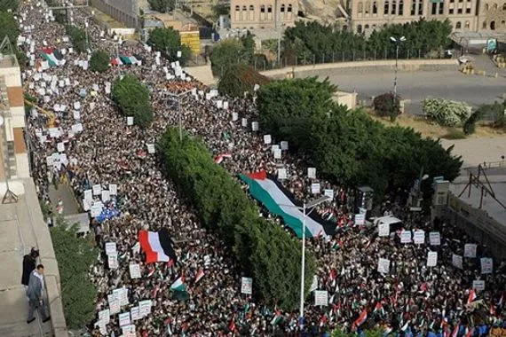 مسيرات مليونية في صعدة نصرة لغزة