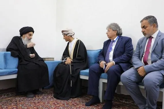 الثانية خلال شهر.. مبعوث الأمم المتحدة في العراق في منزل السيد السيستاني