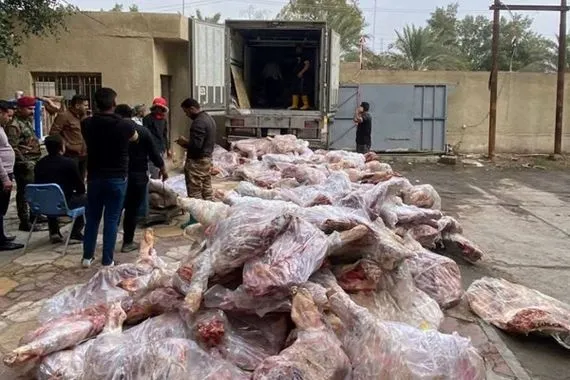 مصادرة كميات كبيرة من اللحوم غير الصالحة للاستهلاك في ميسان