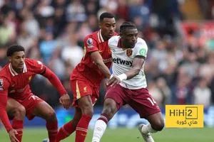 احصائيات مباراة ليفربول و وست هام في الدوري الإنجليزي