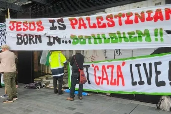 وقفة تضامنية مع فلسطين في نيوزيلندا بمناسبة عيد الفصح