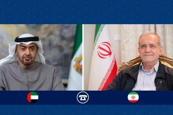 الرئيسان الإيراني والإماراتd يتحدثان هاتفیا قناة العالم الاخبارية