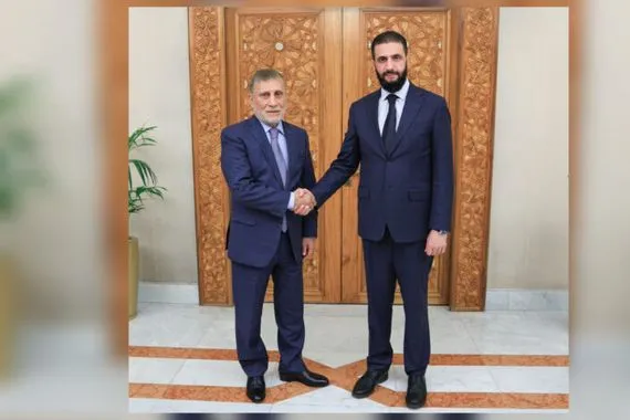 الرئيس السوري احمد الشرع يستقبل عزت الشابندر في دمشق