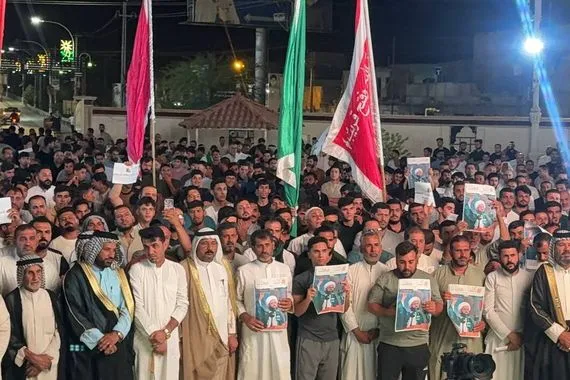 صور شمال البصرة تخرج راياتها لنصرة الشيخ العوضي وتنذر العيداني باعتصام مفتوح