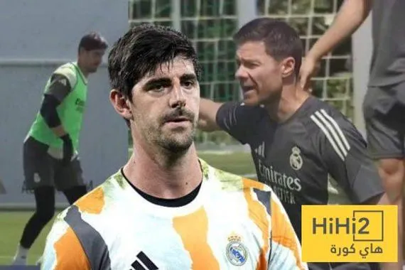 ألونسو يفاجئ كورتوا بهذا الطلب في التدريب الأول