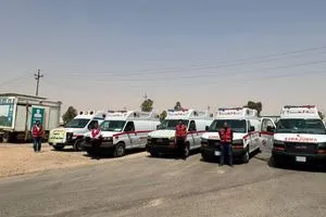 إسعاف على طول الطريق بين طريبيل والنخيب لتأمين سلامة الحجاج خلال العودة