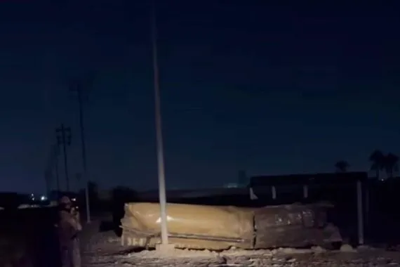 سقوط خزان وقود لصاروخ ايراني على منزل شمال بغداد