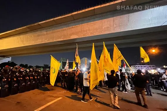 لليوم الثاني تظاهرات لانصار الفصائل المسلحة في بغداد تنديدا بقصف nbsp إيران شفق نيوز
