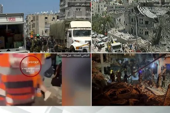 الضربات الاسرائيلية قناة العالم الاخبارية
