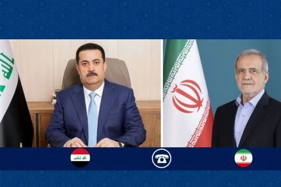 السوداني لبزشكيان نقف مع إيران في خندق واحد بوجه العدوان الصهيوني قناة العالم الاخبارية
