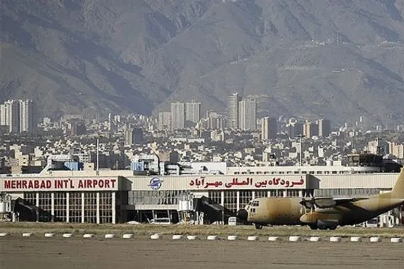 قصف مطار مهر آباد غرب طهران