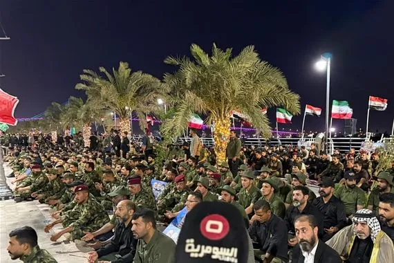 في البصرة المئات من المواطنين يدعون لنصرة إيران