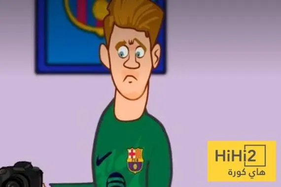 كاريكاتير الجميع في برشلونة سعيد بخروج شتيغن