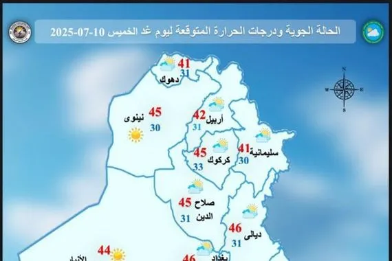 العراق تحت وطأة موجة حر غير مسبوقة بتأثير منخفض جوي سطحي