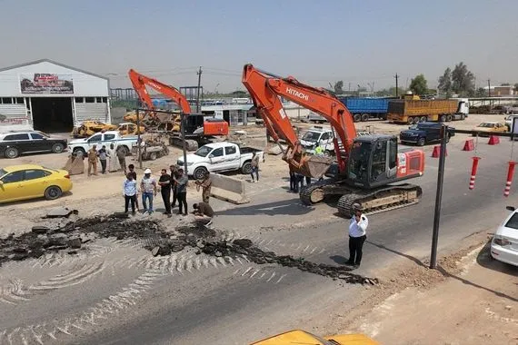 محافظة بغداد تباشر بأعمال تطوير طريق تقاطع النهروان وكالة الانباء العراقية واع