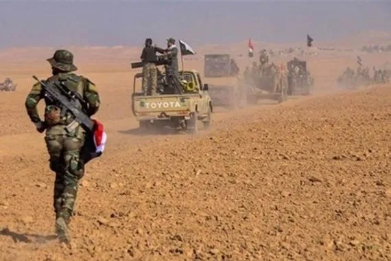 الحشد الشعبي ينفذ عملية بحث عن بقايا فلول الارهاب في صحراء الانبار الغربية
