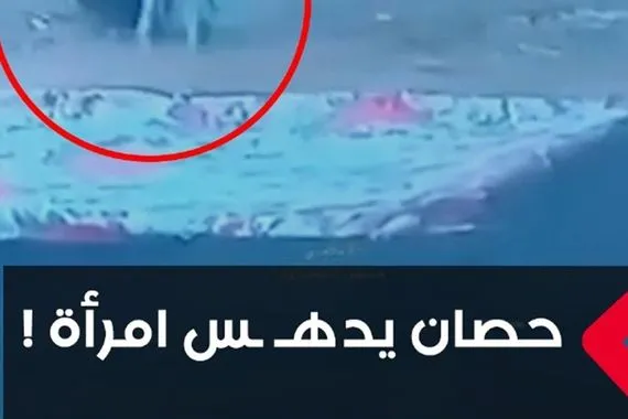 حادث غريب حصان يدهس امرأة في النجف