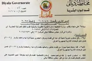 ديالى ترفع قرة تبه إلى قضاء وتفك ارتباط جبارة عن خانقين وكالة بغداد اليوم الاخبارية