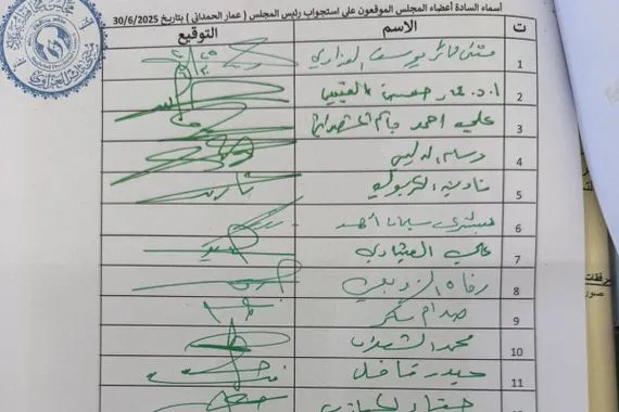 اعضاء مجلس محافظة بغداد يجمعون تواقيع لإقالة عمار الحمداني وكالة بغداد اليوم الاخبارية