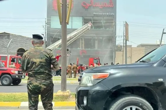 الدفاع المدني يخمد حريقا اندلع بمطعم شميساني في الفلوجة