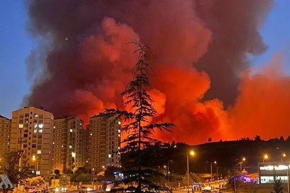 حرائق الغابات تهدد مناطق سكنية في محافظة بورصة التركية وكالة الانباء العراقية واع