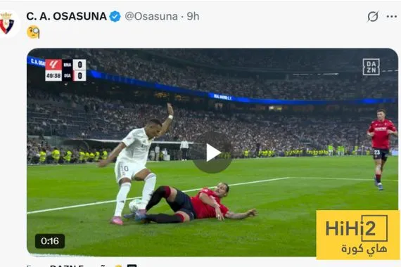 صورة أوساسونا يشكك في ركلة جزاء الريال