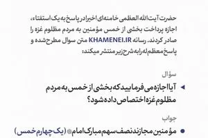 خامنئي يجيز تخصيص جزء من الخمس لدعم الشعب المظلوم في غزة وكالة بغداد اليوم الاخبارية