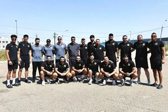 وفد فريق الحشد الشعبي يصل الكويت للمشاركة بالبطولة العربية لكرة اليد