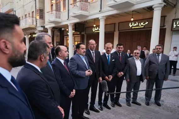 السوداني يفتتح المقطع الأول من شارع الرشيد في بغداد