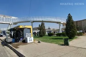لأول مرة بكوردستان والعراق جسر عبور للمشاة ولذوي الاحتياجات الخاصة شفق نيوز