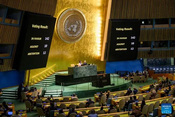 حل الدولتين 10 ضد و12 امتنعت و29 تغيبت بينها العراق