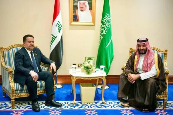 السوداني وبن سلمان يبحثان سبل تقوية العلاقات الثنائية ومواجهة التحديات الإقليمية المشتركة