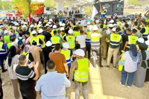 إصابات أثناء فض تظاهرات المهندسين أمام المعلّق