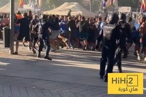 فيديو صدام عنيف بين جمهور مارسيليا وشرطة مدريد