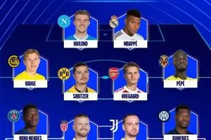 رسميًا الكشف عن تشكيلة الأسبوع المثالية في دوري أبطال أوروبا