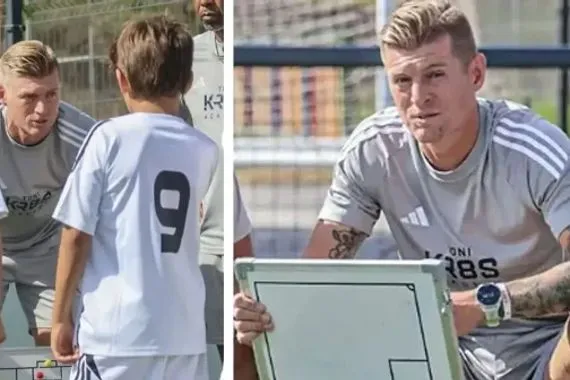 صور كروس يدرب الناشئين في مدريد