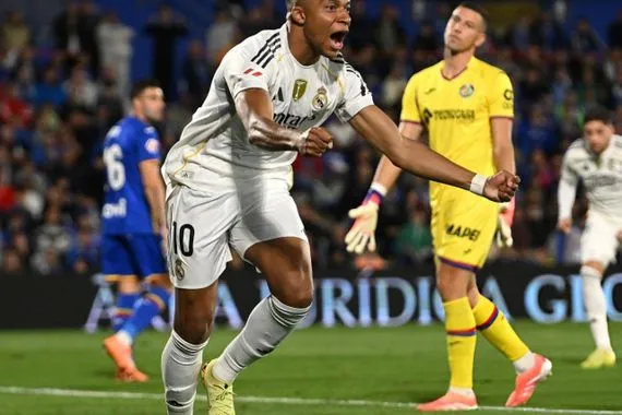 بقيادة مبابي ريال مدريد يفوز على خيتافي في الليغا