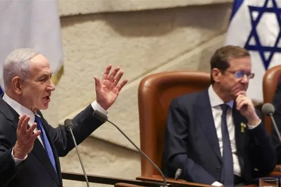 نتنياهو ألقينا 153 طنا من القنابل على غزة امس الأحد