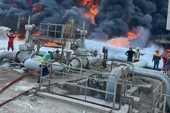 النفط وفاة موظف بشركة نفط البصرة وتسجيل 4 إصابات بحادث حريق مستودع زبير1