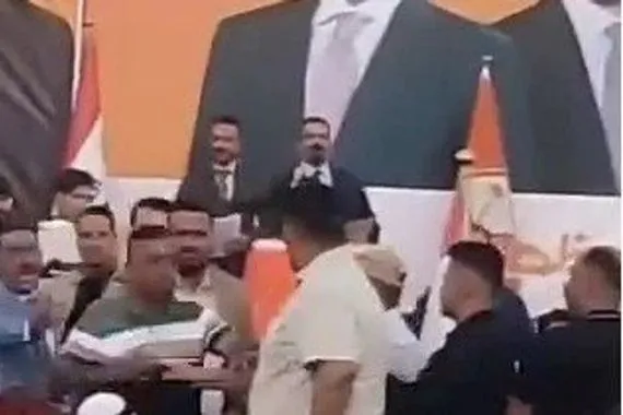 أهالي الهارونية يحتجون على اعتداء حماية نائب من تحالف الحلبوسي على مواطن