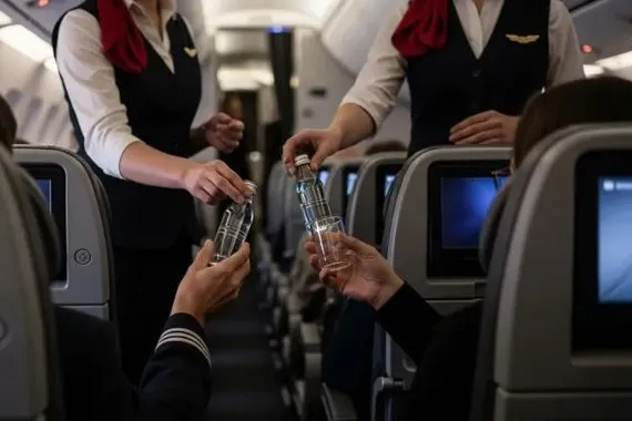 مضيفة طيران تكشف سبب تقديم الماء سراً للركاب وكالة بغداد اليوم الاخبارية