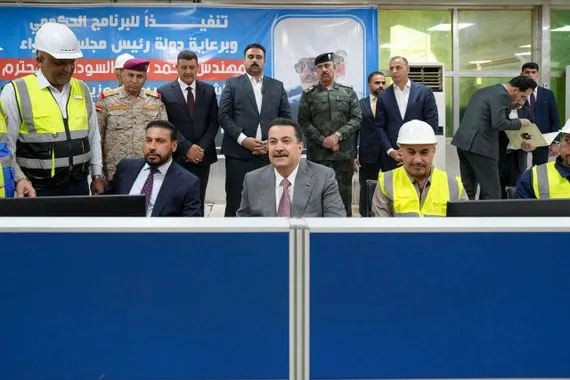 السوداني يطلق تشغيل خط 400 ك ف في محطة كهرباء العمارة