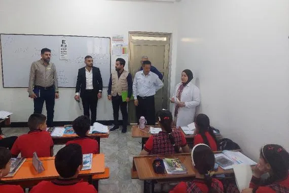 صحة الأنبار فرق قطاع الحبانية تتابع الحالة الصحية للطلبة في المدارس