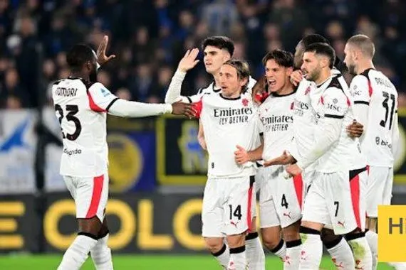 التعادل يحسم الشوط الاول من مباراة ميلان واتالانتا